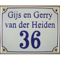 Naambord 16x20 cm horizontaal